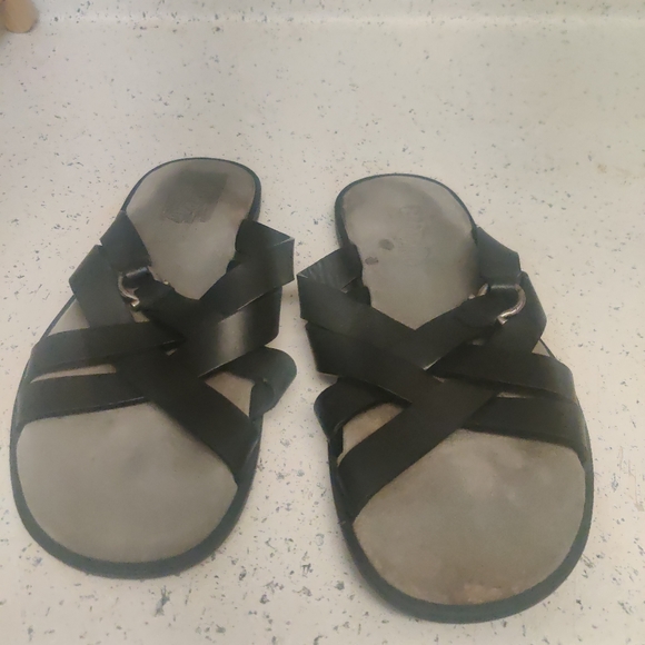 Salvatore Ferragamo black mens sandals sz 10 main image 6
